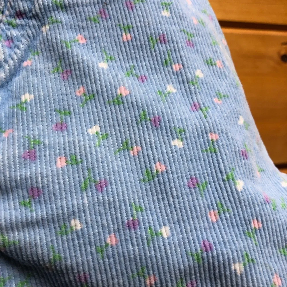 Vintage Oshkosh overall corduroy floral blue 12 months